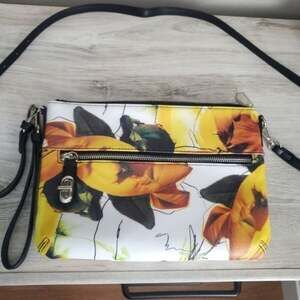 REED Modern American Luxury Yellow Floral Crossbody Bag & Wristlet